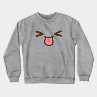 Very Happy Cute Face with tongue Crewneck Sweatshirt